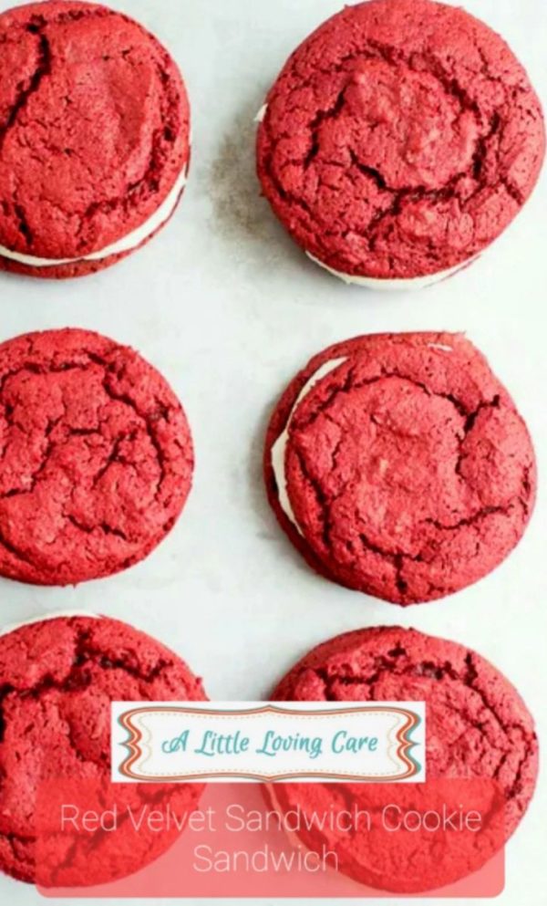 Red Velvet Cookie Sandwiches