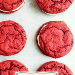 Red Velvet Cookie Sandwiches