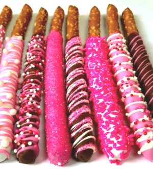 Valentine's Day Chocolate Dipped Pretzels